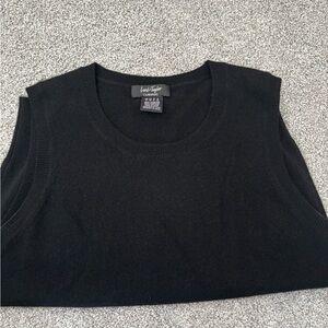 Lord & Taylor Black Sleeveless Cashmere Vest